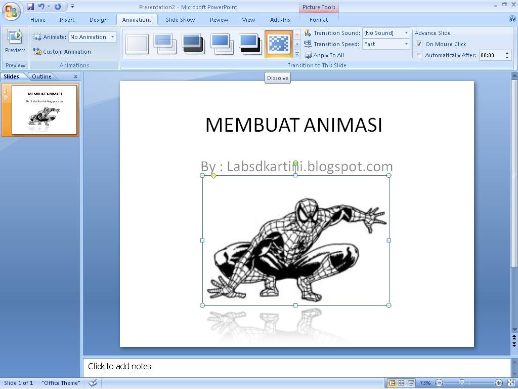 Membuat Animasi Microsoft Office PowerPoint 2007 
